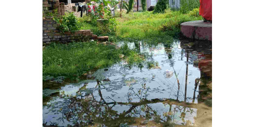 सदर अस्पताल परिसर में जमा पानी डेंगू को दे रहा निमंत्रण